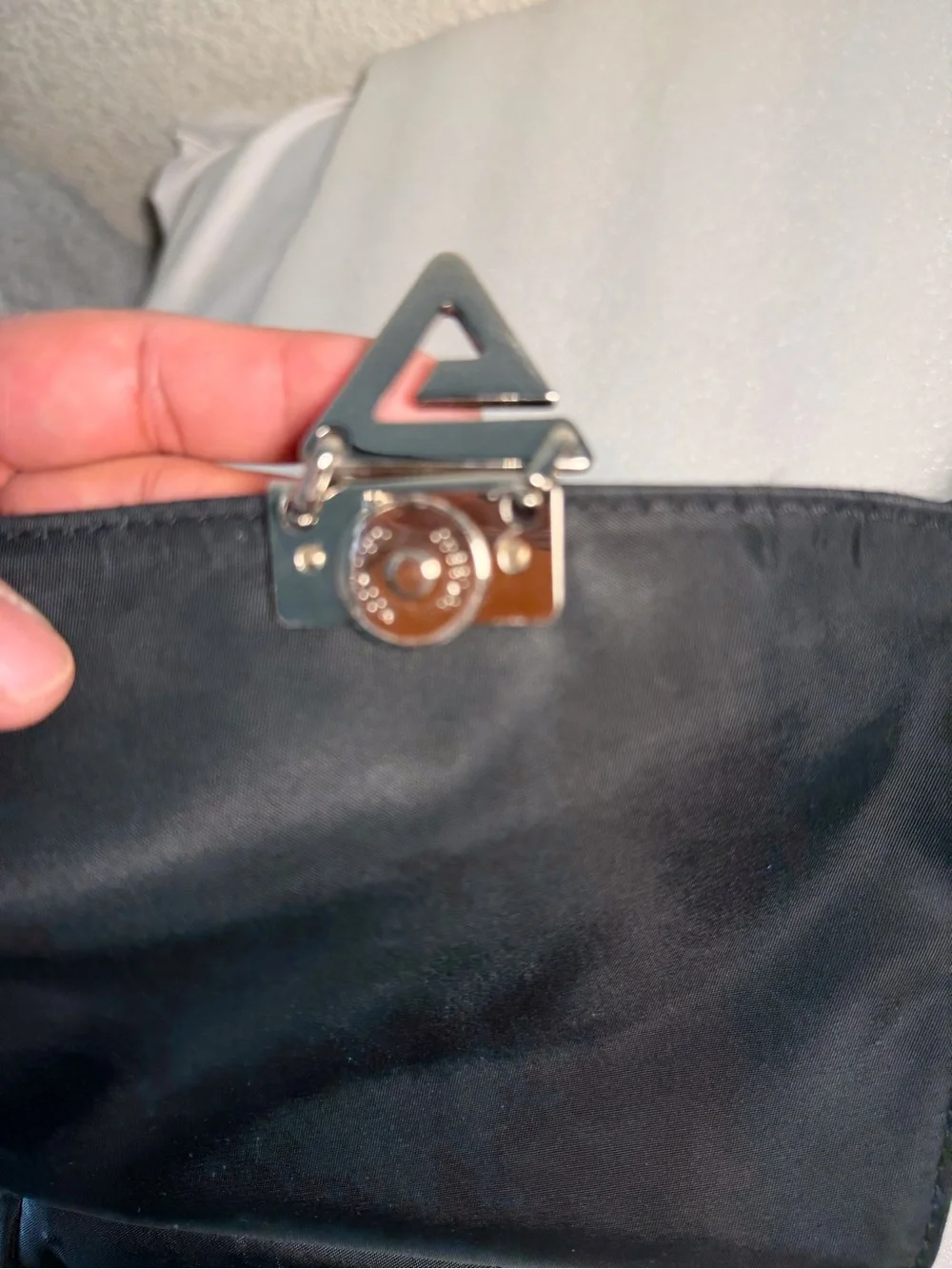 Guess Black Crossbody Messenger Bag with Silver Hardware